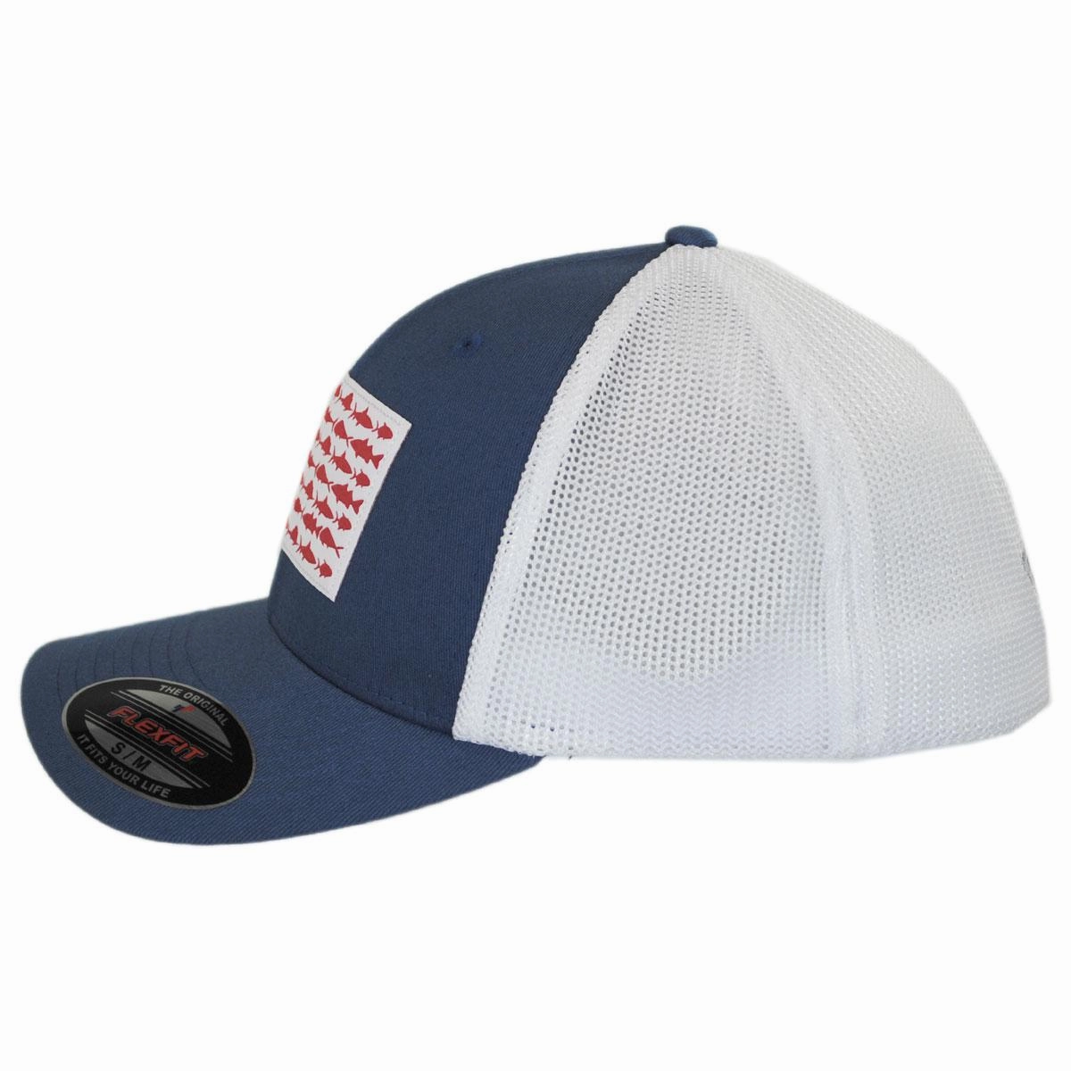 PFG Fish Flag Mesh Flexfit Fitted Baseball Cap