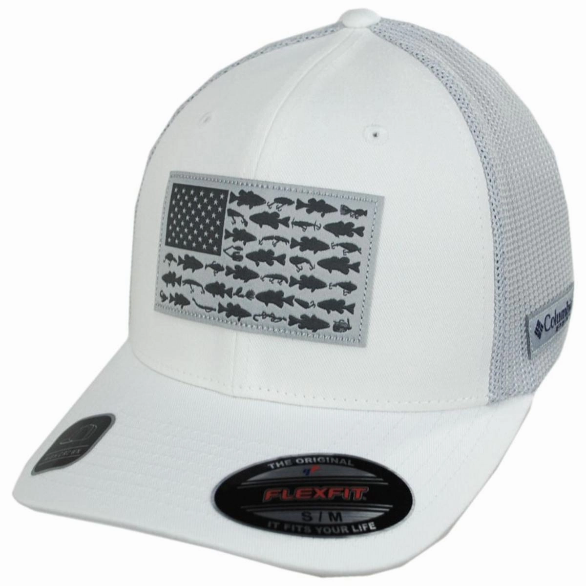 PFG Fish Flag Mesh Flexfit Fitted Baseball Cap