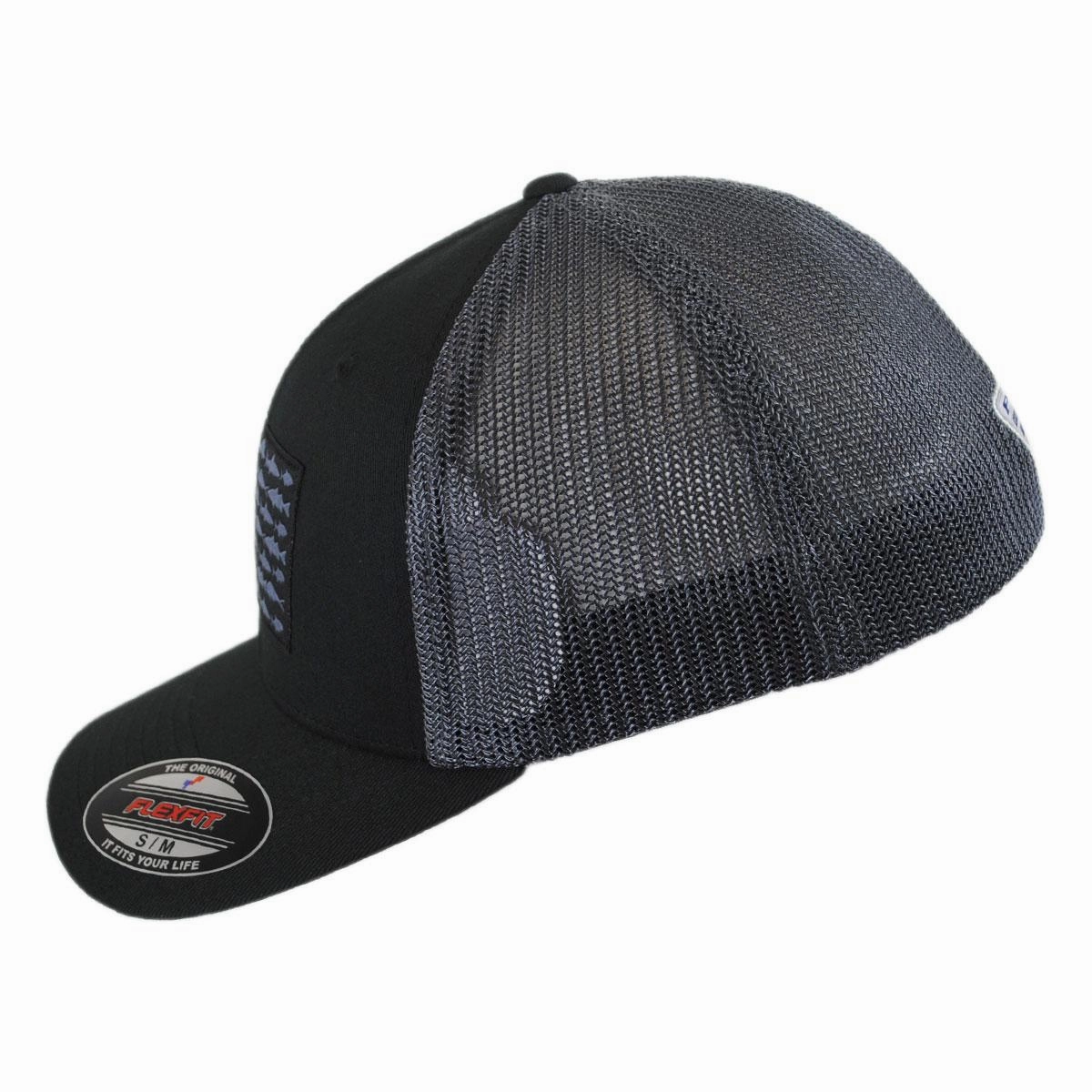 PFG Fish Flag Mesh Flexfit Fitted Baseball Cap