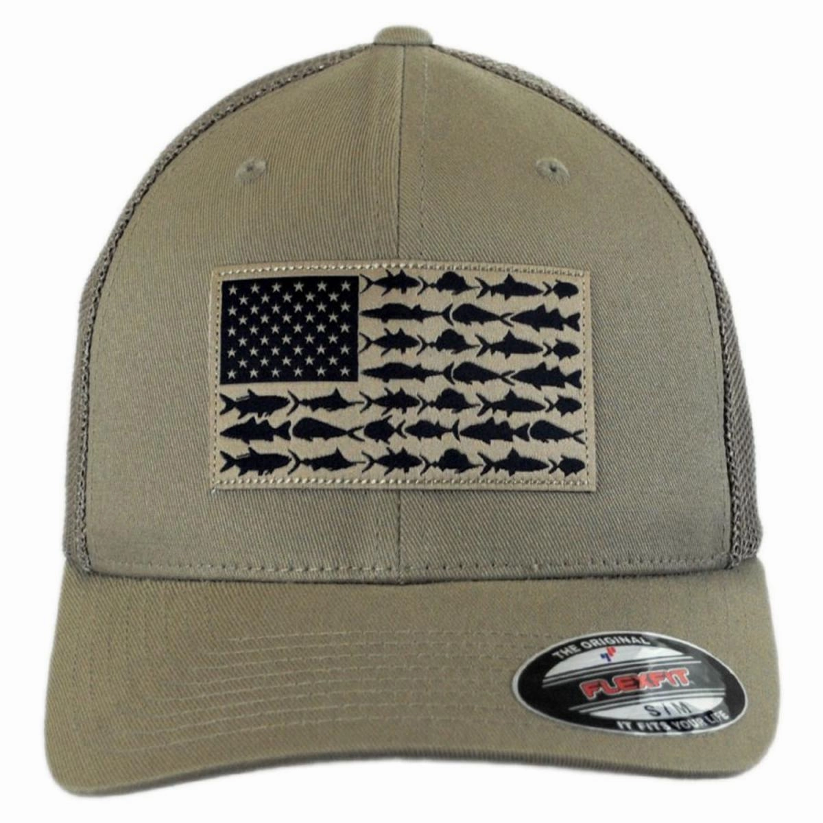 PFG Fish Flag Mesh Flexfit Fitted Baseball Cap
