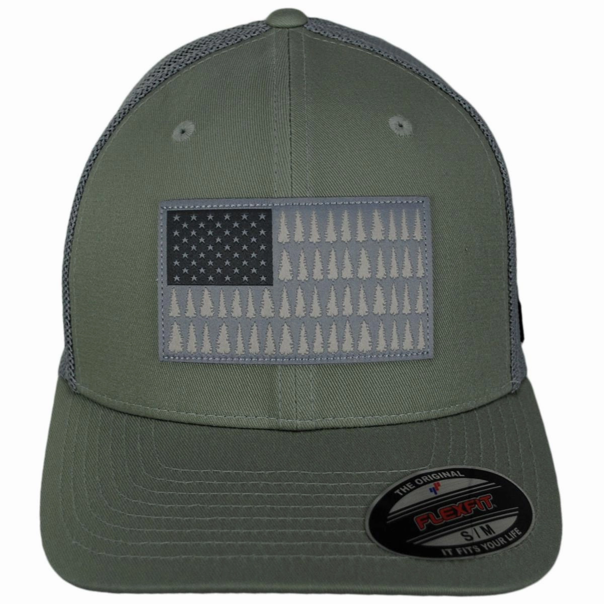 PFG Fish Flag Mesh Flexfit Fitted Baseball Cap
