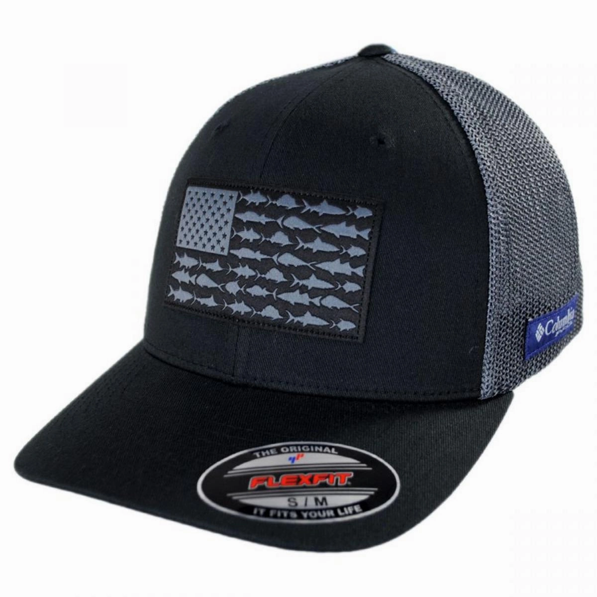PFG Fish Flag Mesh Flexfit Fitted Baseball Cap