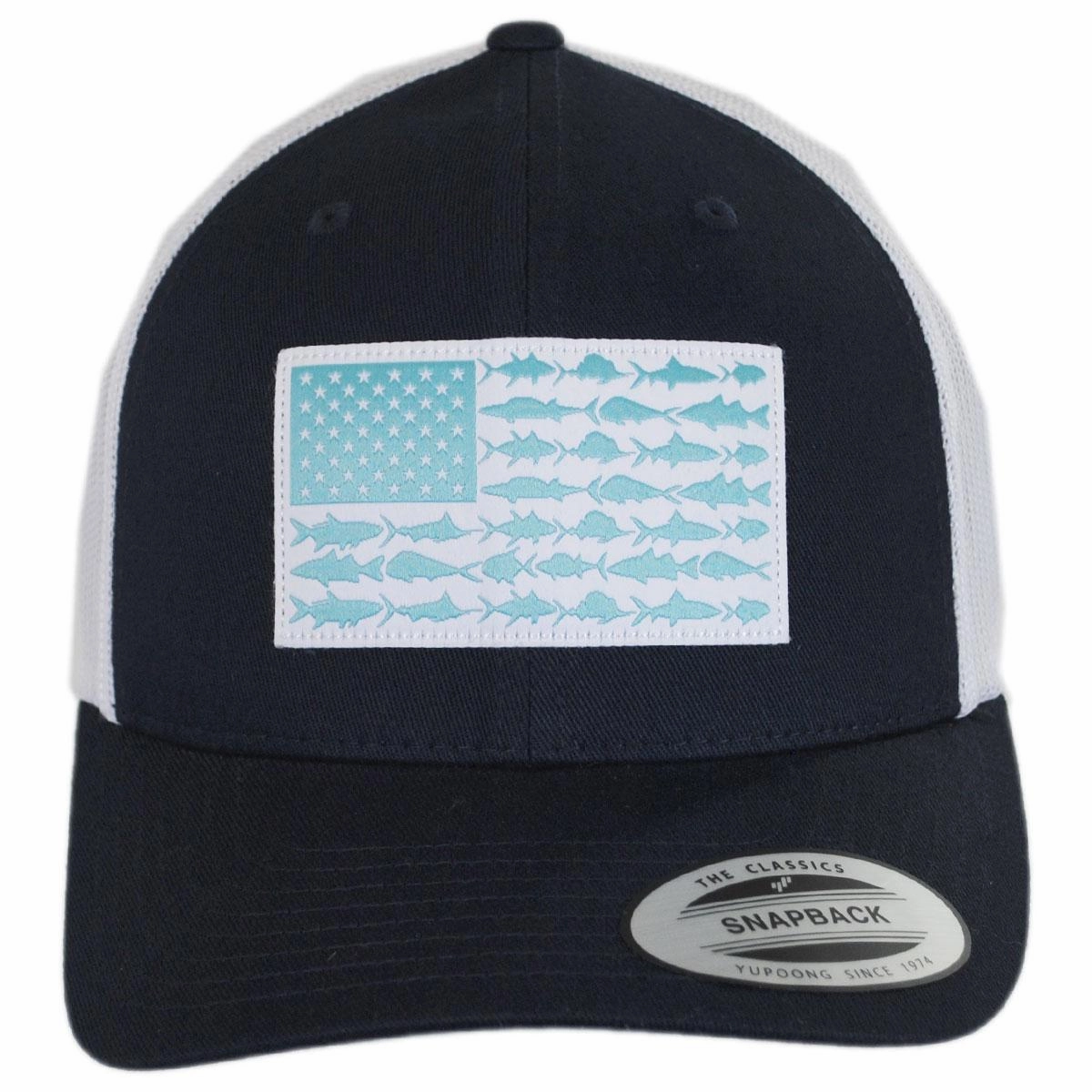 PFG Fish Flag Mesh Flexfit Fitted Baseball Cap