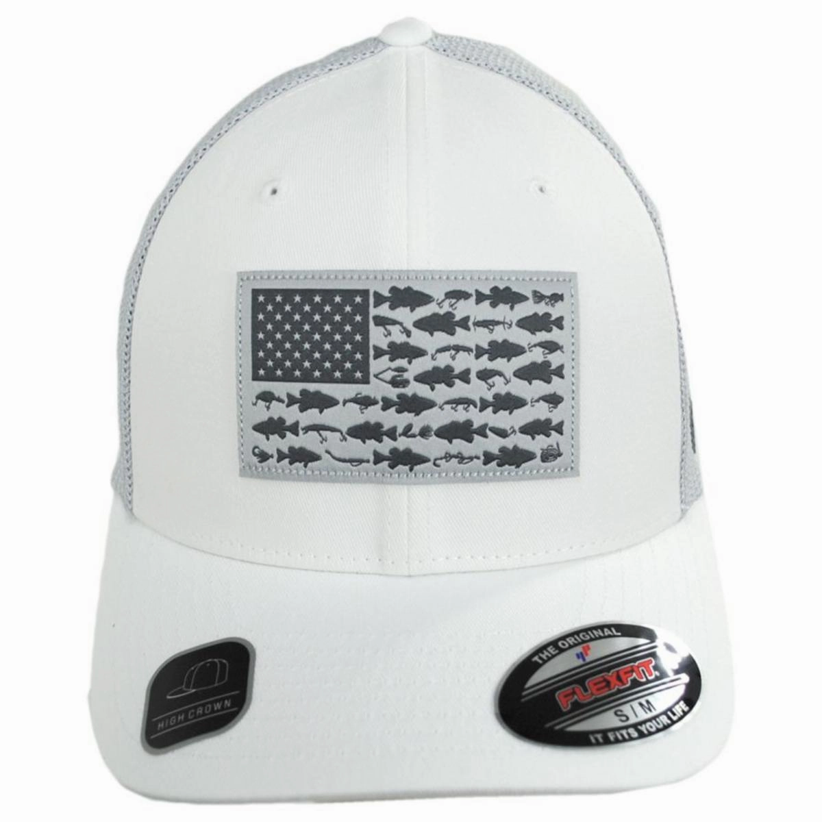 PFG Fish Flag Mesh Flexfit Fitted Baseball Cap