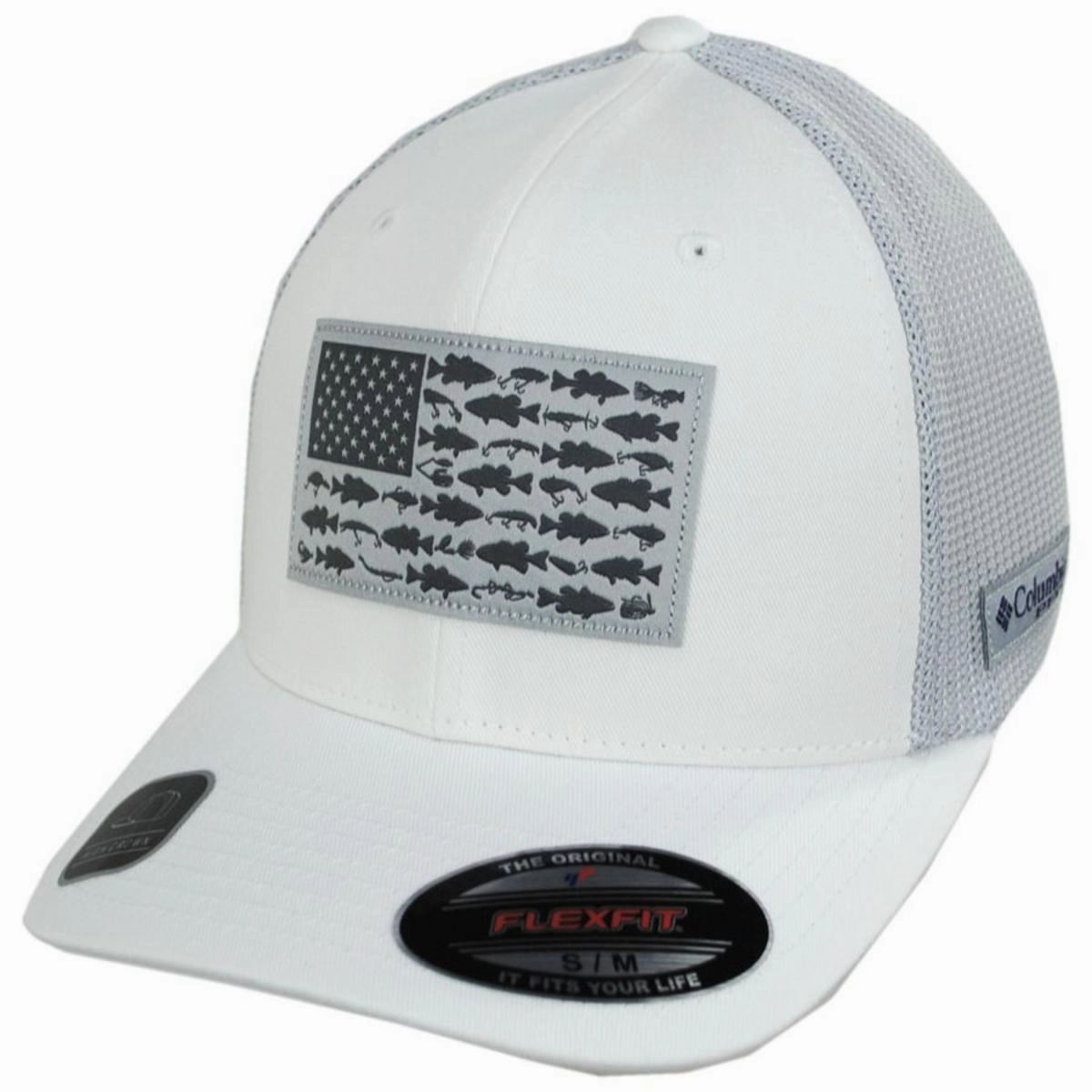 PFG Fish Flag Mesh Flexfit Fitted Baseball Cap