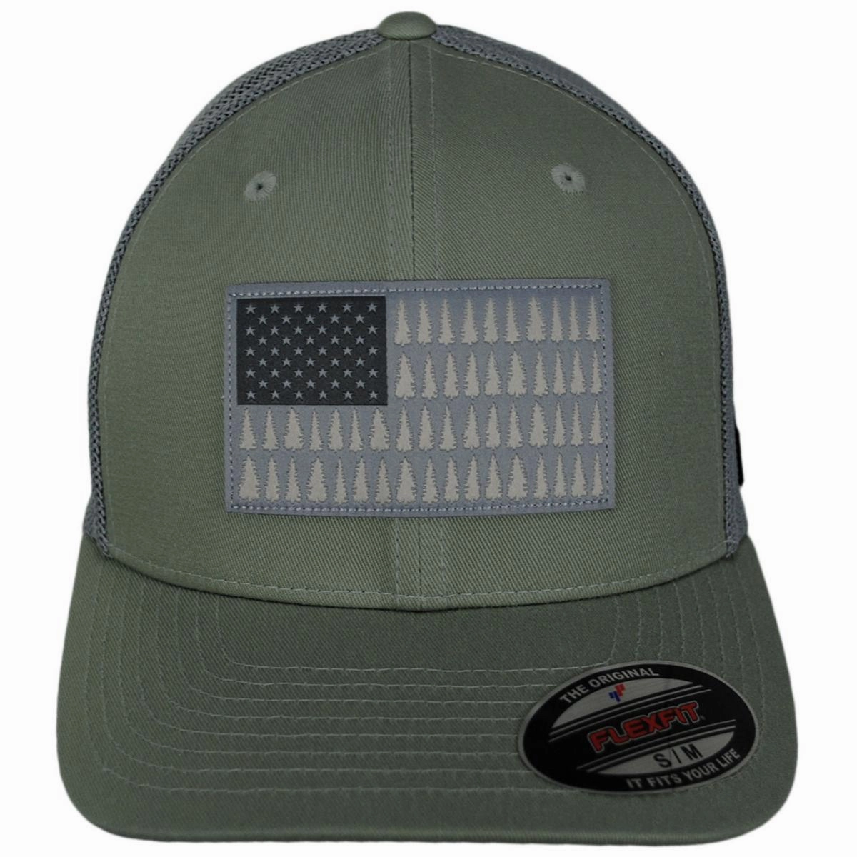PFG Fish Flag Mesh Flexfit Fitted Baseball Cap