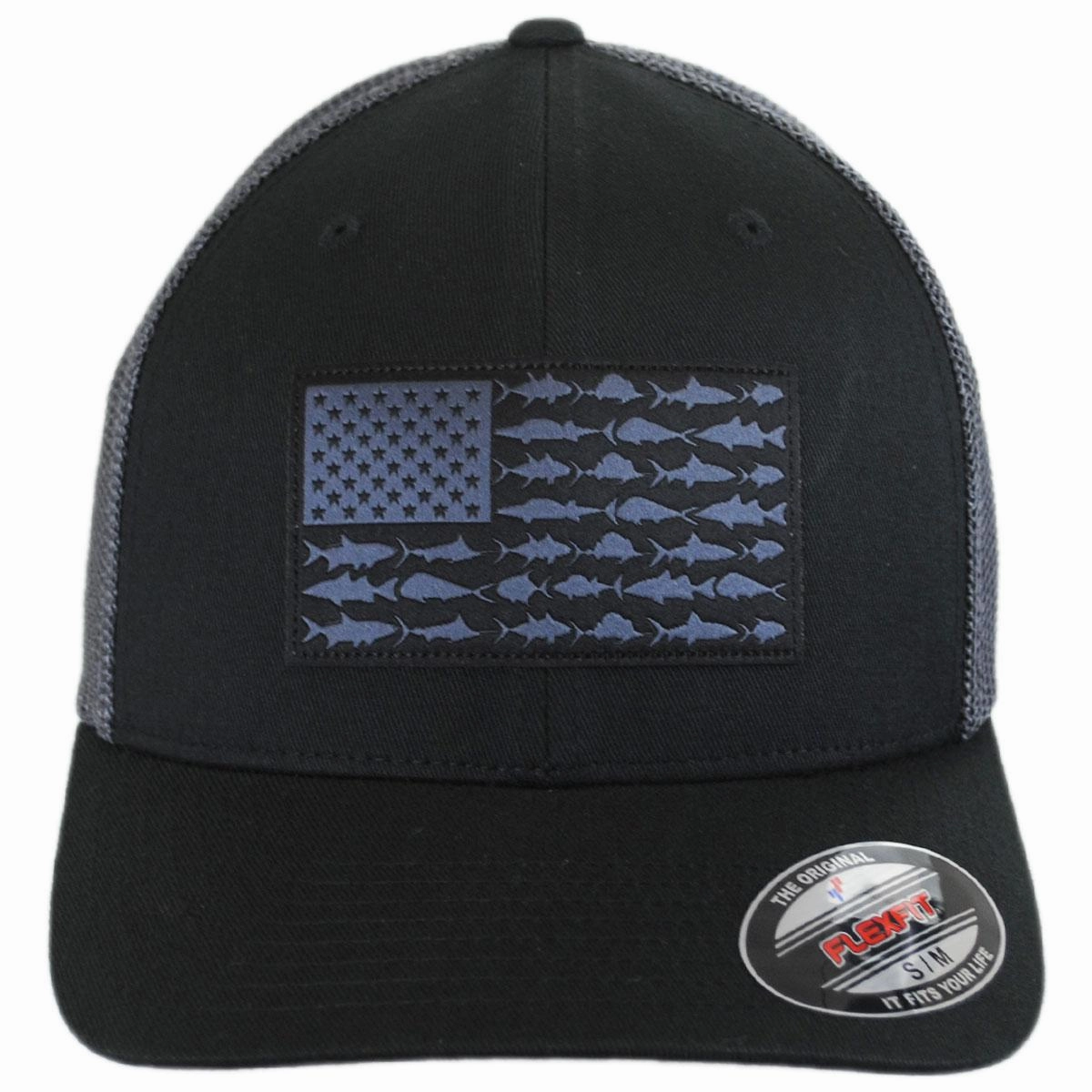 PFG Fish Flag Mesh Flexfit Fitted Baseball Cap