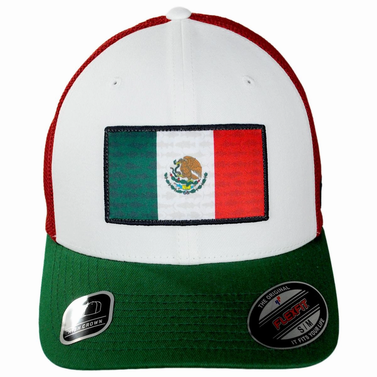 PFG Mexico Flag Mesh Flexfit Fitted Baseball Cap