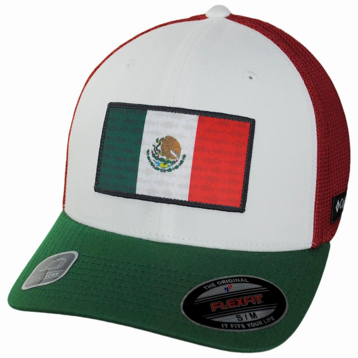 PFG Mexico Flag Mesh Flexfit Fitted Baseball Cap