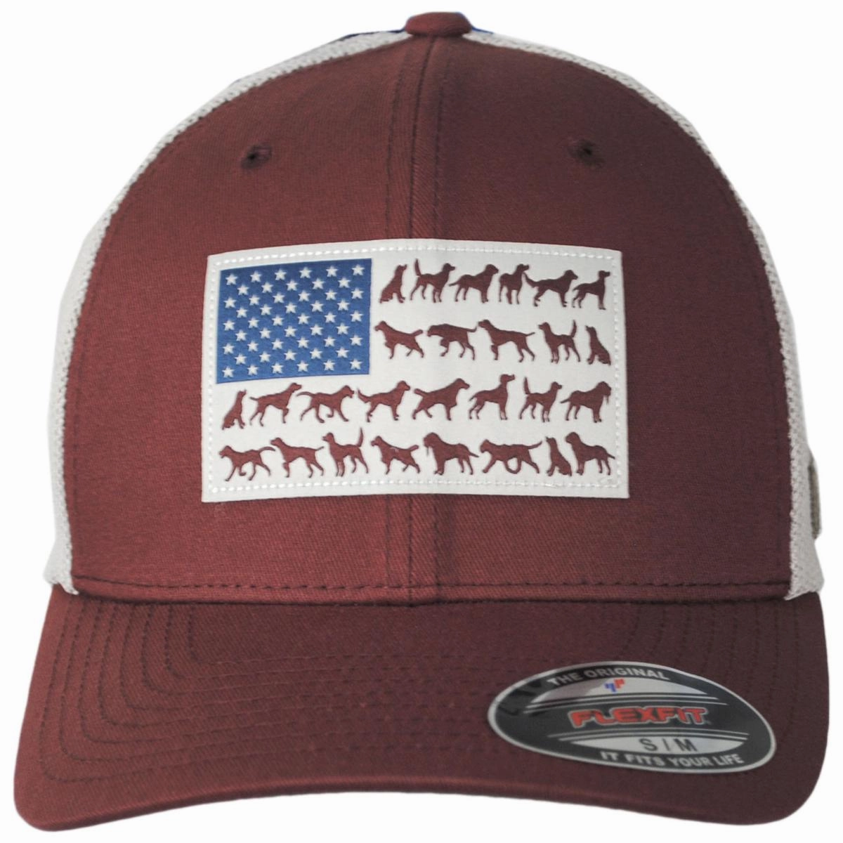 PHG Canine Flag Cotton & Mesh Flexfit Fitted Baseball Cap