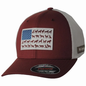 PHG Canine Flag Cotton & Mesh Flexfit Fitted Baseball Cap