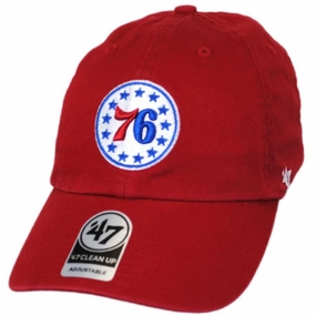 Philadelphia 76ers NBA Clean Up Strapback Baseball Cap Dad Hat