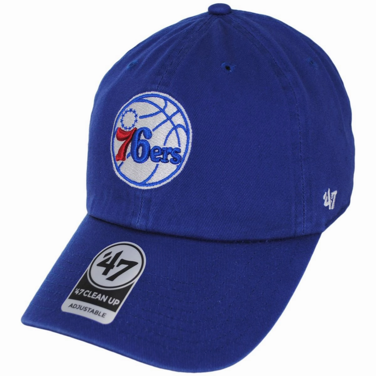 Philadelphia 76ers NBA Clean Up Strapback Baseball Cap Dad Hat