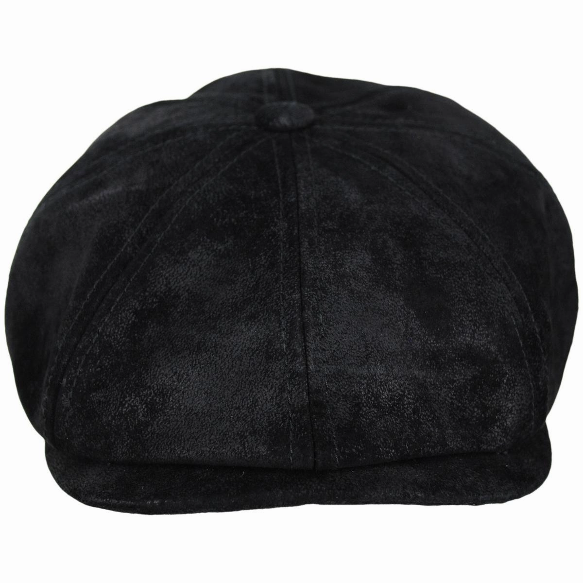 Pigskin Distressed Leather Newsboy Cap
