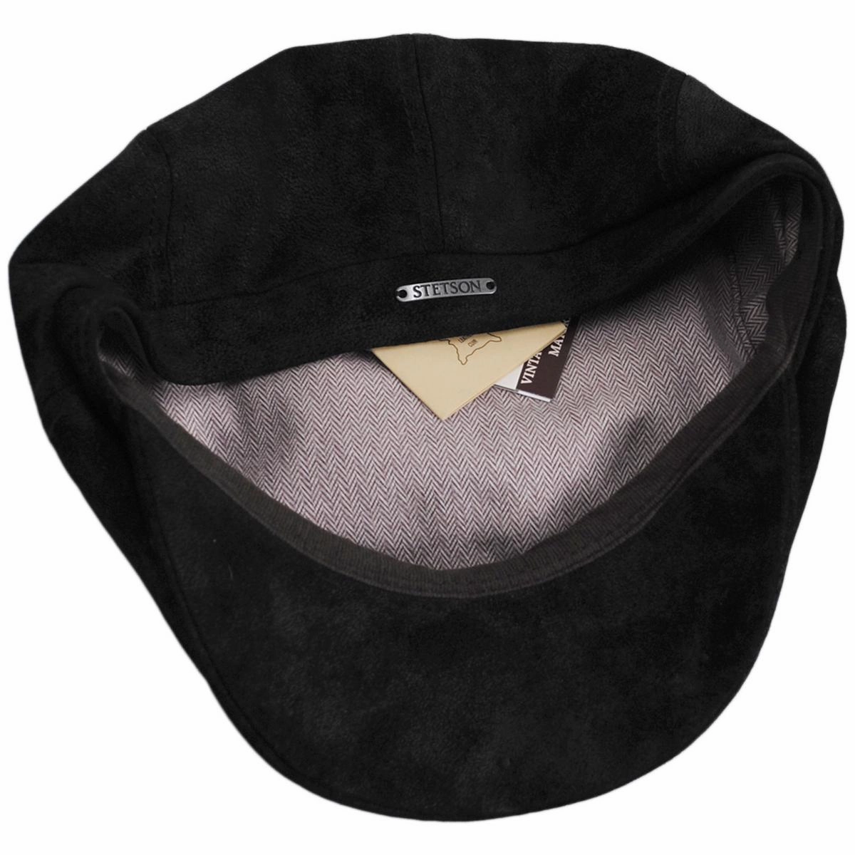 Pigskin Distressed Leather Newsboy Cap