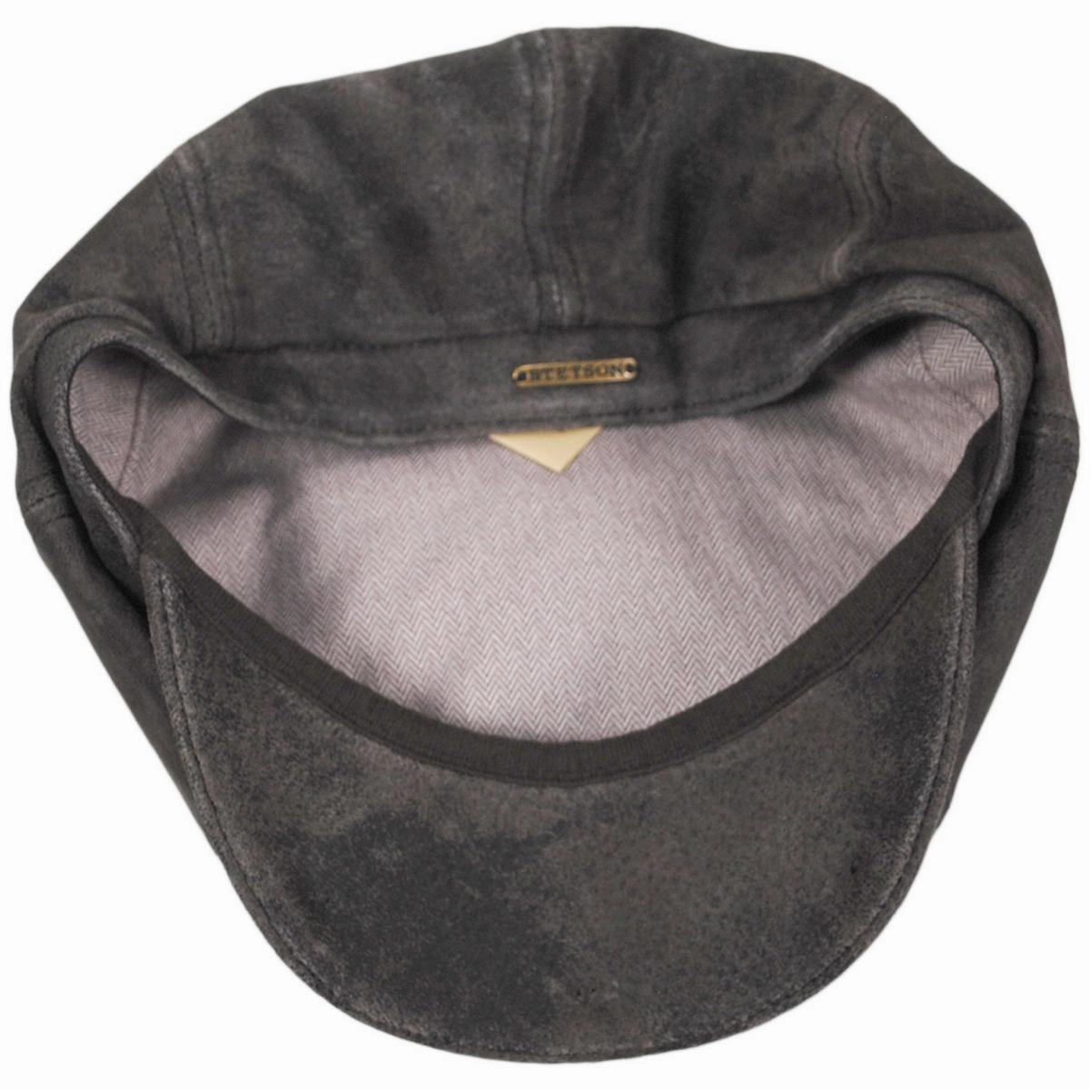 Pigskin Distressed Leather Newsboy Cap