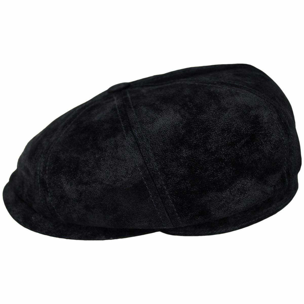 Pigskin Distressed Leather Newsboy Cap