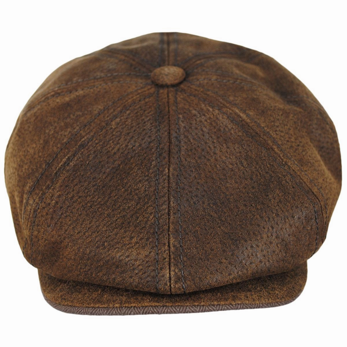 Pigskin Leather Newsboy Cap