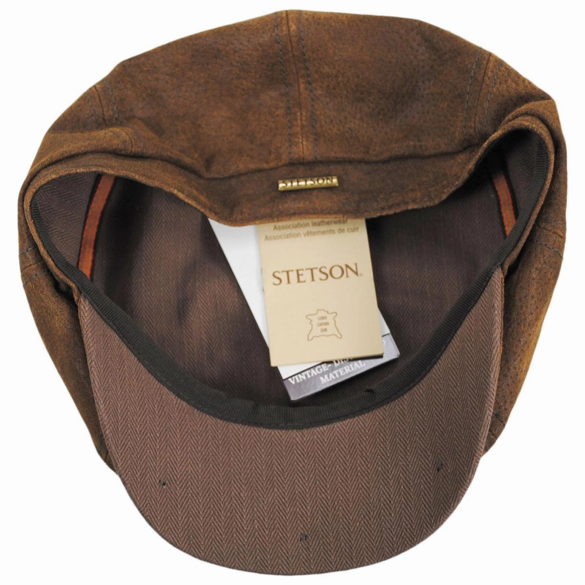 Pigskin Leather Newsboy Cap