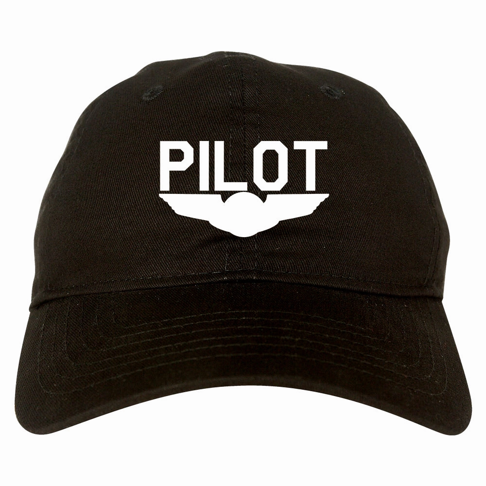Pilot With Wings Mens Dad Hat Baseball Cap