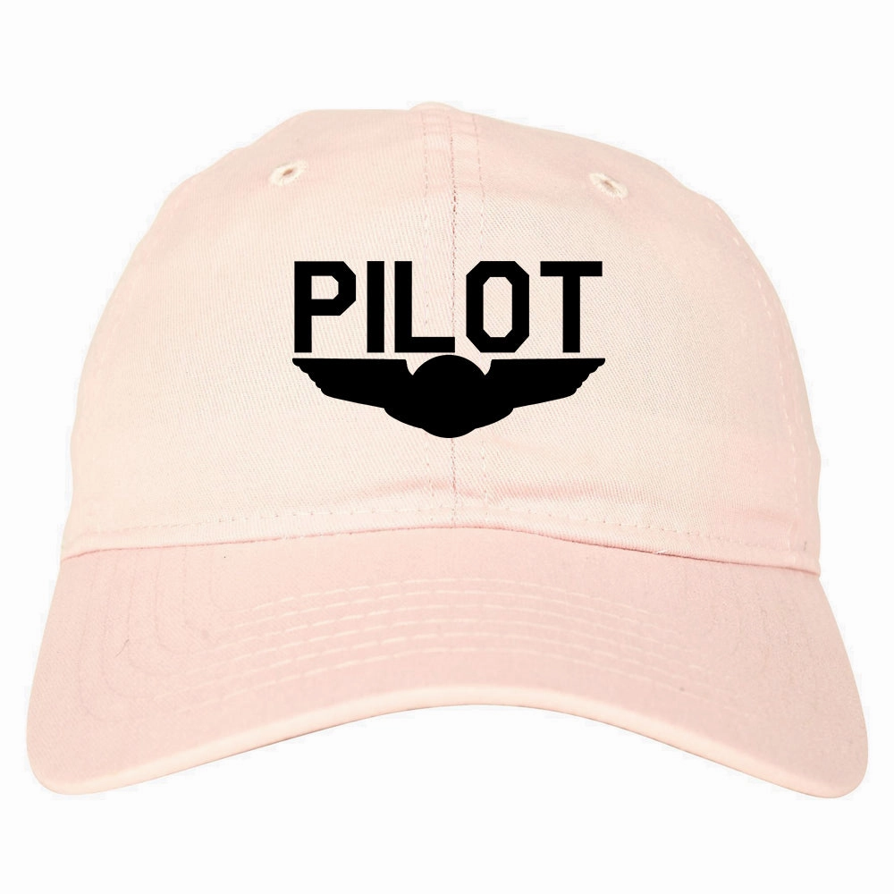 Pilot With Wings Mens Dad Hat Baseball Cap