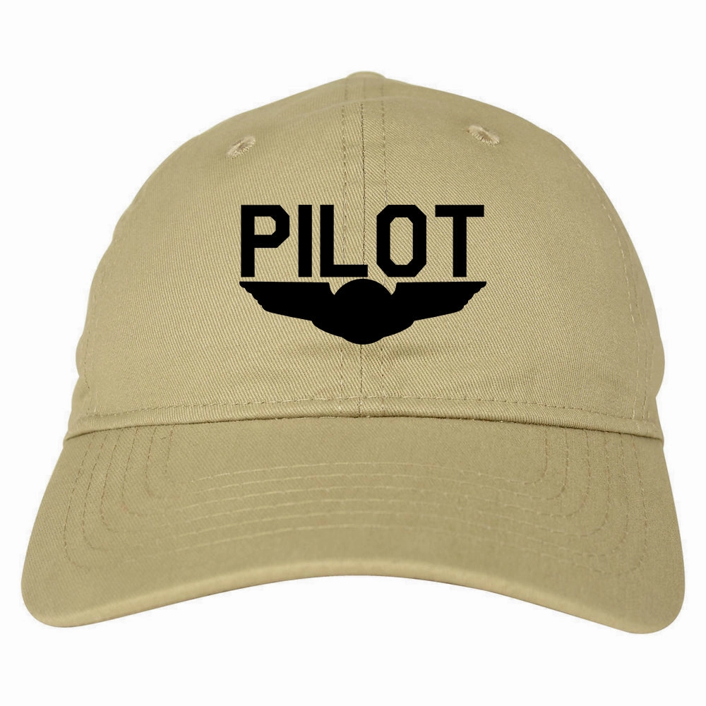 Pilot With Wings Mens Dad Hat Baseball Cap