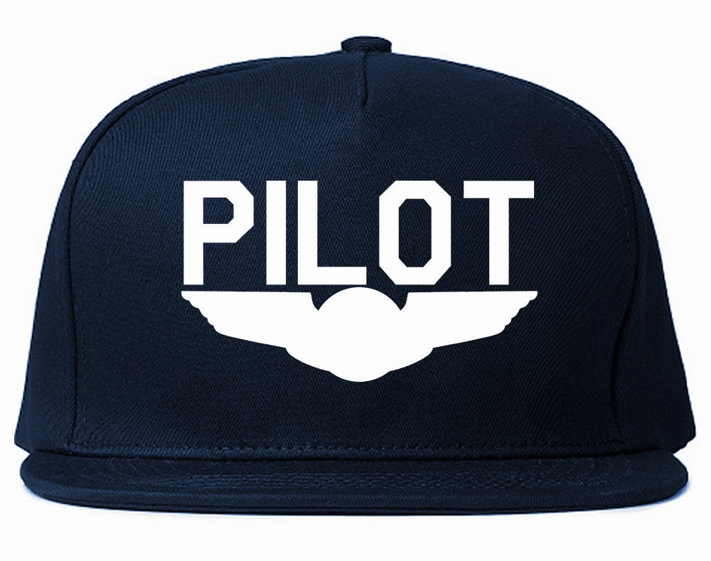 Pilot With Wings Mens Snapback Hat