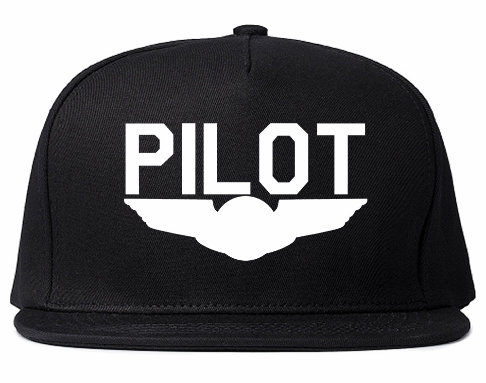 Pilot With Wings Mens Snapback Hat