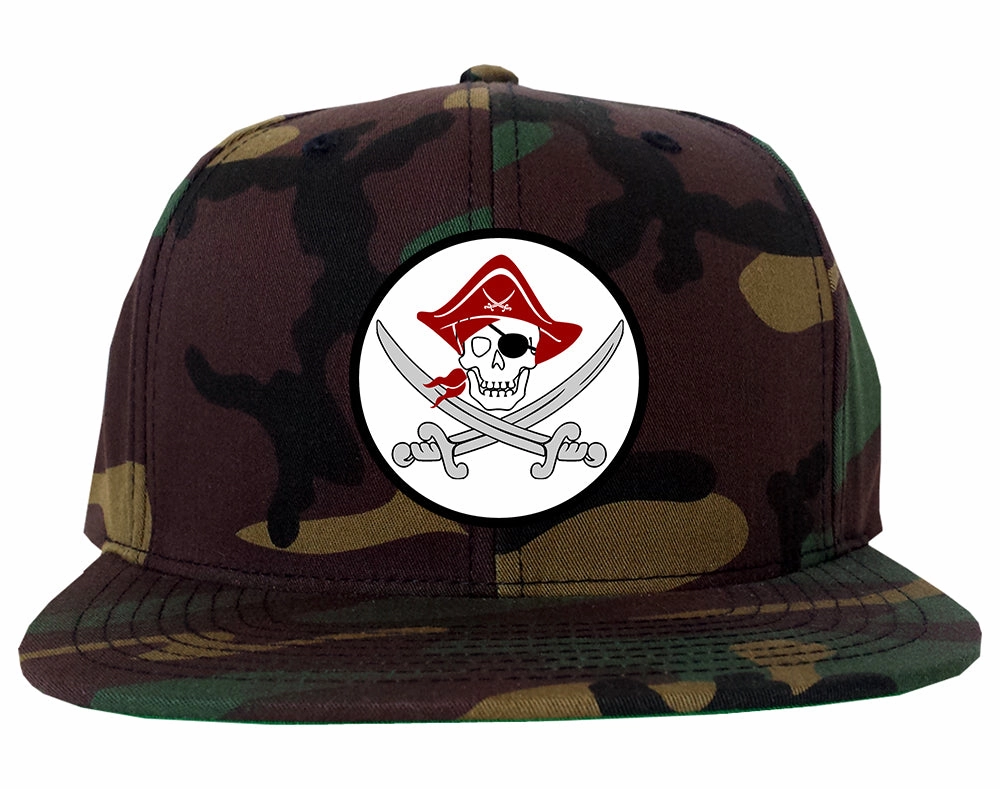 Pirate Captain And Swords Mens Snapback Hat
