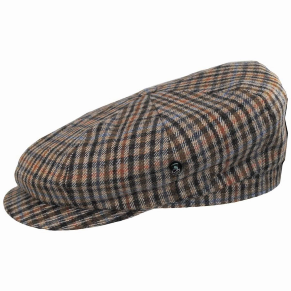Plaid Cashmere   Wool Newsboy Cap