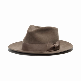 POLKAP RABBIT FUR FELT HAT - Beige