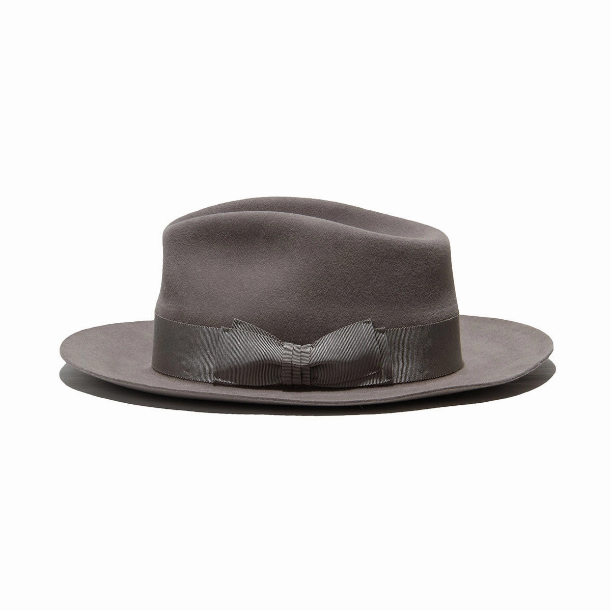 POLKAP RABBIT FUR FELT HAT - L.Grey