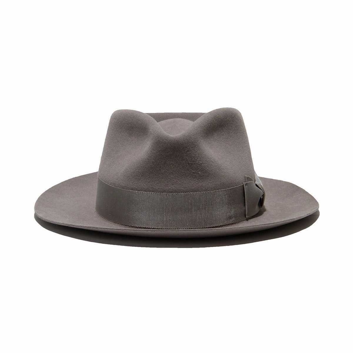 POLKAP RABBIT FUR FELT HAT - L.Grey