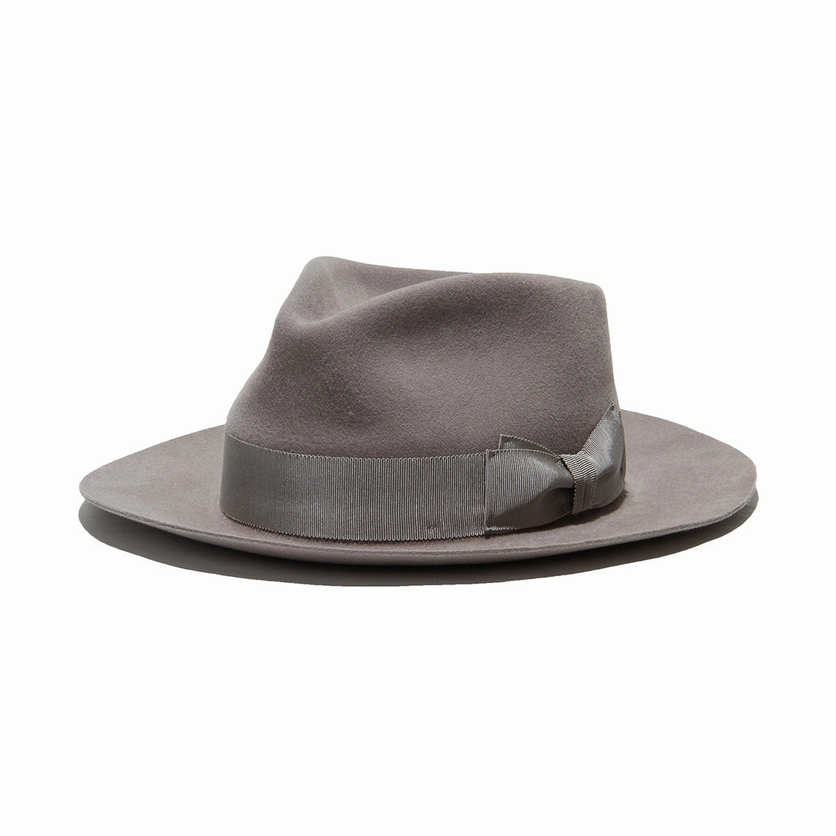 POLKAP RABBIT FUR FELT HAT - L.Grey
