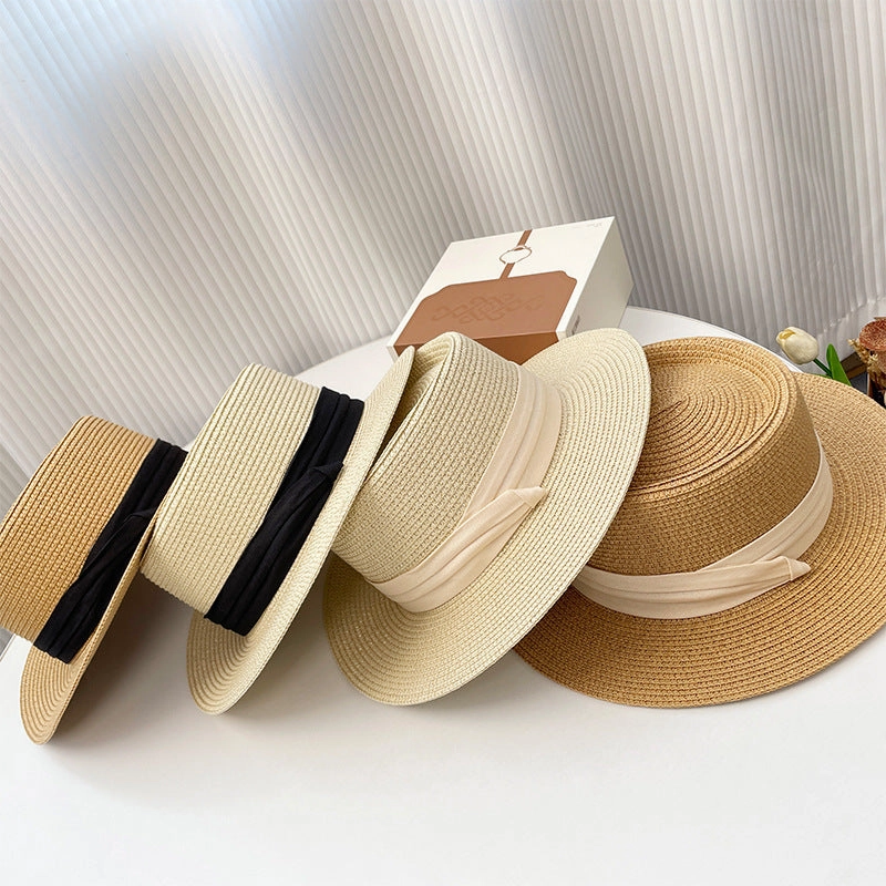 Popular Foldable Straw Hat British-Style Wide Brim Sun Hat