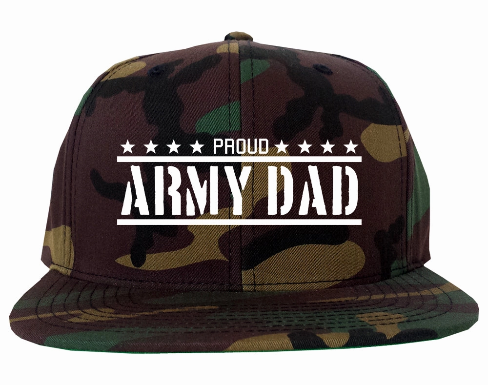 Proud Army Dad Military Mens Snapback Hat