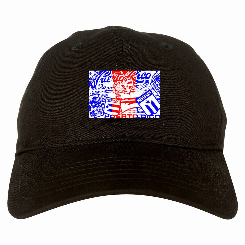 Puerto Rico Red Blue Flag Dad Hat Cap