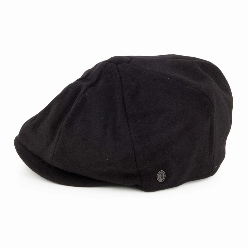 Pure Wool Harlem Newsboy Cap - Black