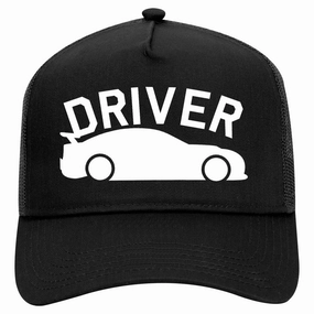 Race Car Driver Drive Retro Adult 5 Panel Mesh Trucker Hat