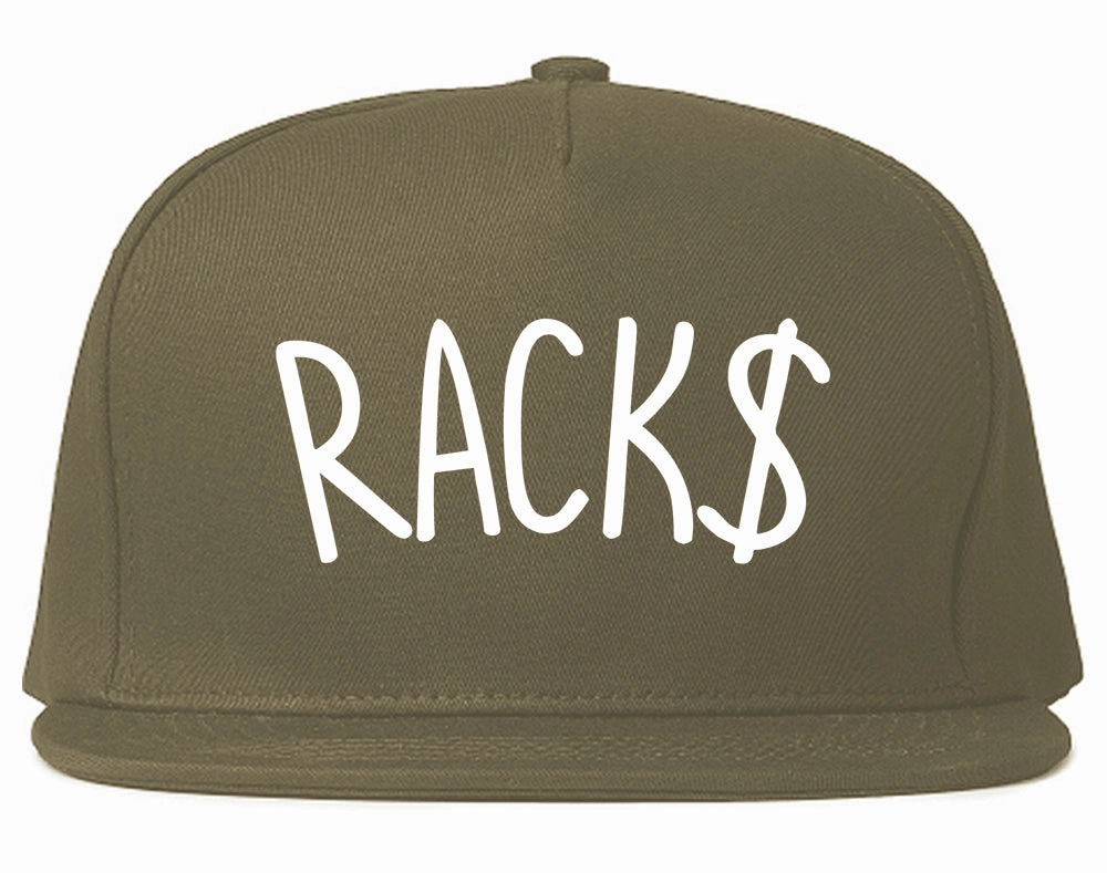 Racks Money Sign Mens Snapback Hat