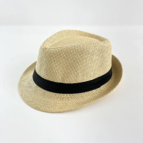 Raffia Jazz Hat Summer Beach Sun Hat British Style