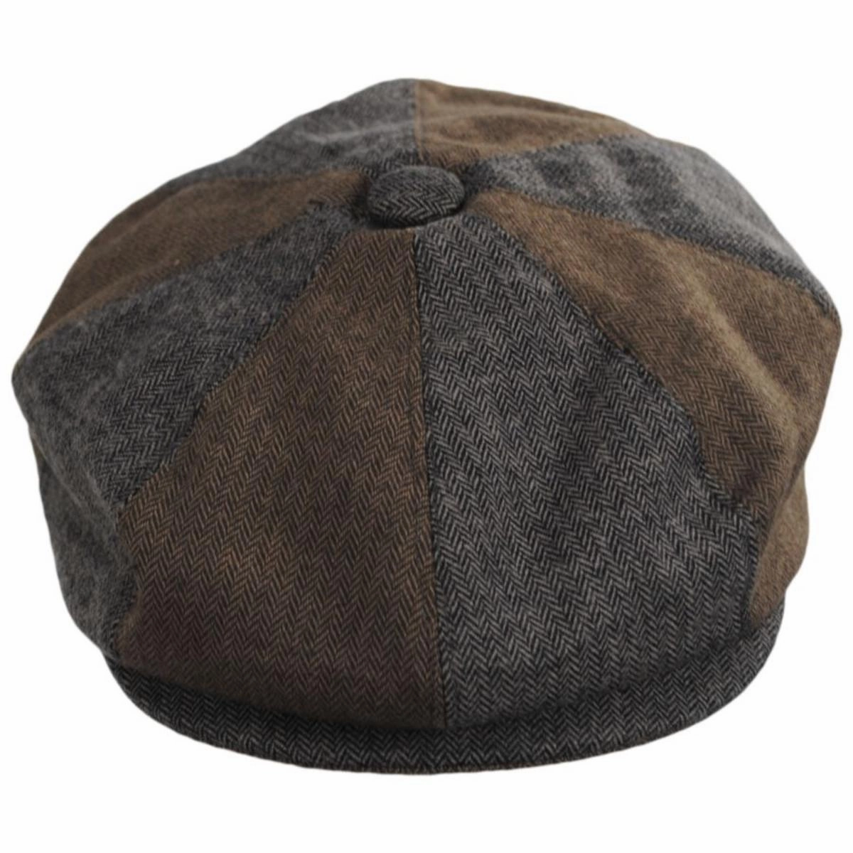 Reading Cotton Mixed Herringbone Newsboy Cap