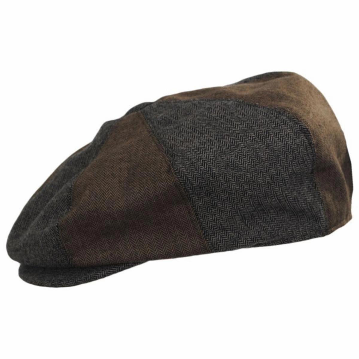 Reading Cotton Mixed Herringbone Newsboy Cap