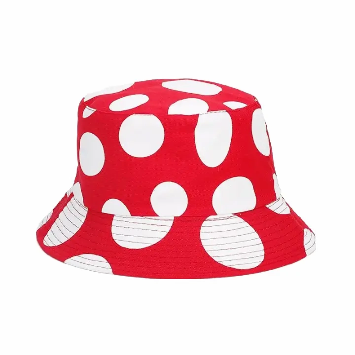 Red & White Mushroom Reversible Bucket Hat