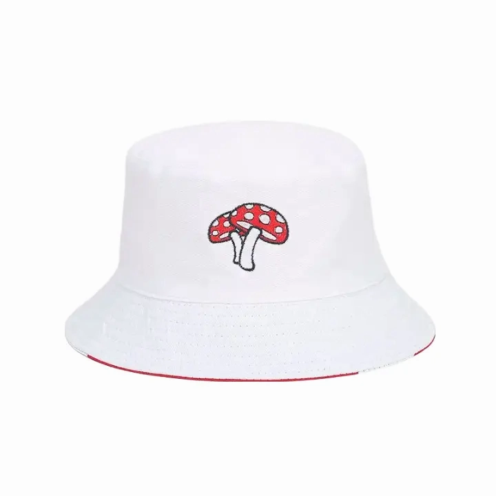 Red & White Mushroom Reversible Bucket Hat
