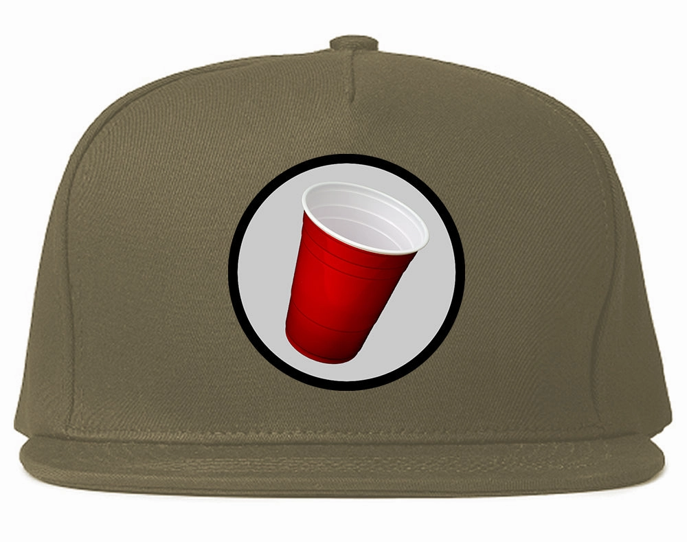 Red Party Cup Chest Mens Snapback Hat