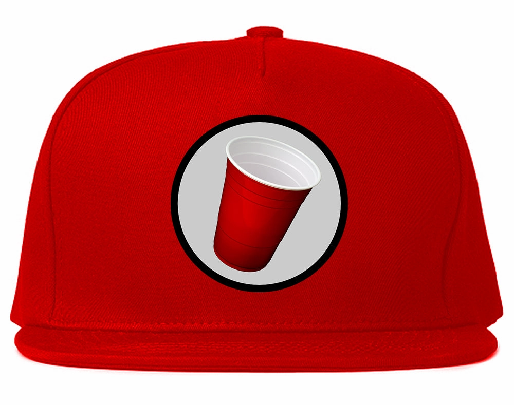 Red Party Cup Chest Mens Snapback Hat