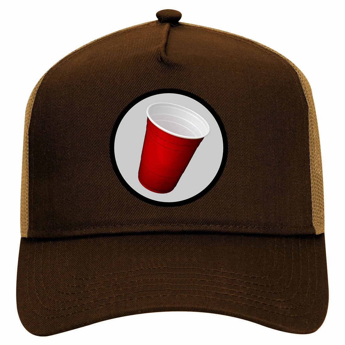 Red Party Cup Retro Adult 5 Panel Mesh Trucker Hat