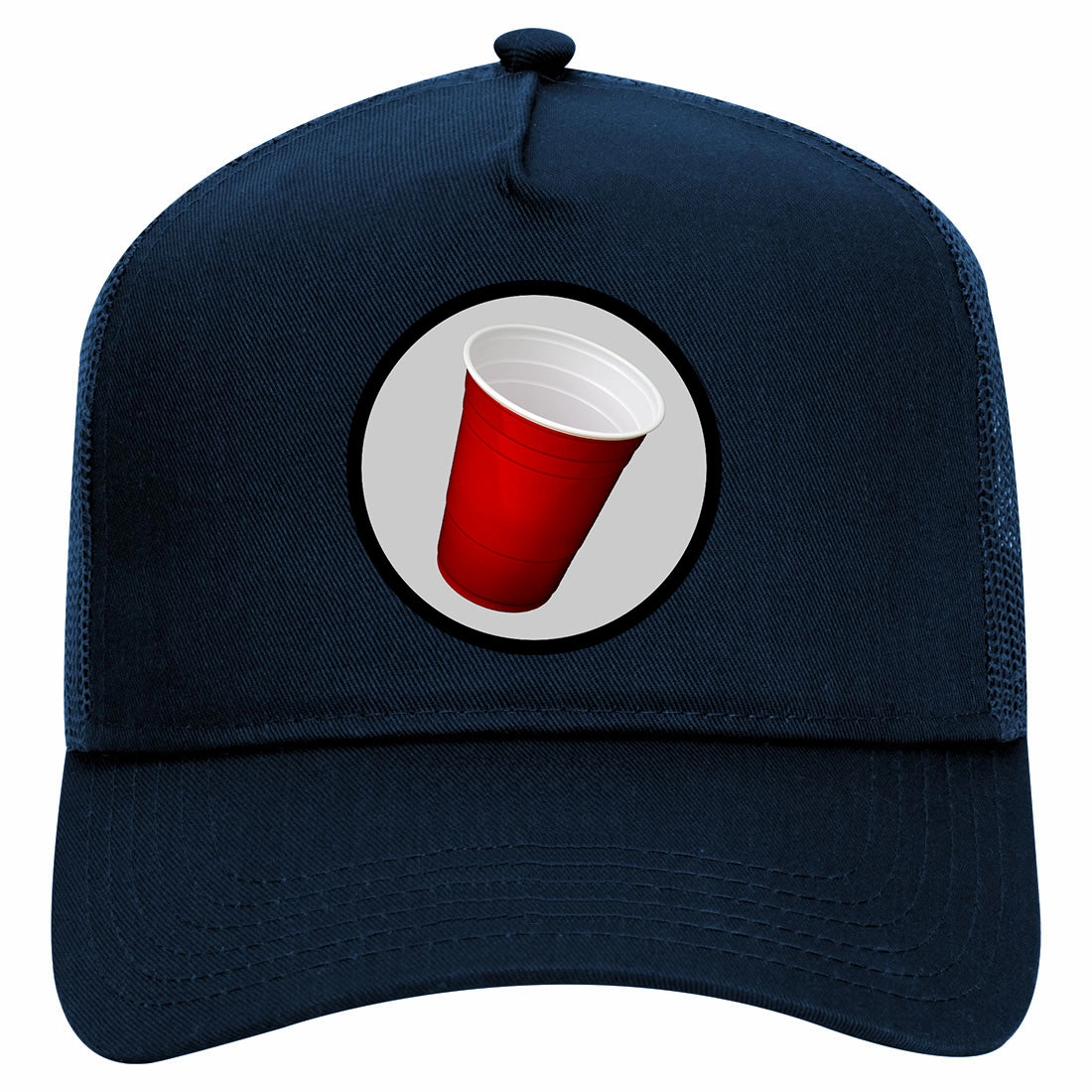 Red Party Cup Retro Adult 5 Panel Mesh Trucker Hat