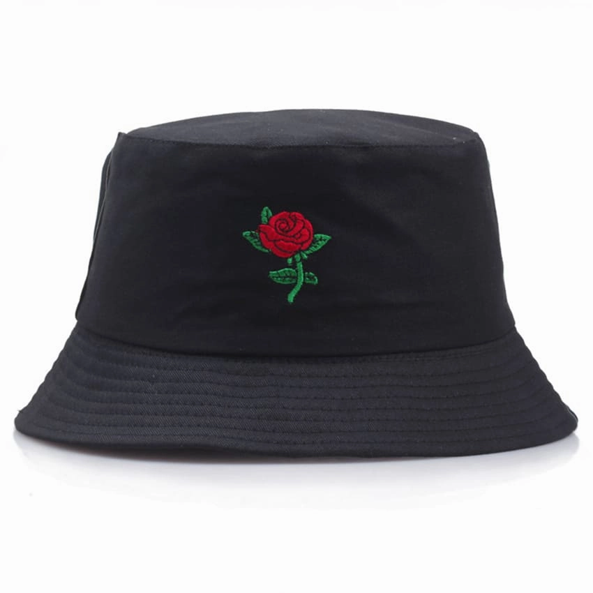 Red Rose Plain Bucket Hat